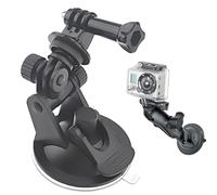Support Holder noir pour GoPro HERO4 / 3+ / 3/2/1 Mini Adaptateur de Trépied de Ventouse de Voiture + 7CM Diamètre Base Mount