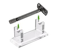Support horizontal pour rasoir - Organiseur en acrylique | Accessoire de salle de bain | Antidérapant pour homme, coiffeuse, douche, comptoir, rangement de rasoir, design transparent, facile à
