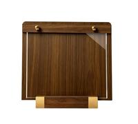 Support horizontal transparent en acrylique avec base en bois