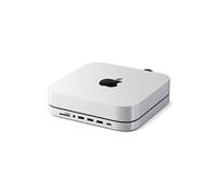 Satechi Hub USB‑C pour Mac Mini M1/M2 – 7‑en‑1 (3×USB‑A, USB‑C 5Gbps, Micro/SD, jack 3,5 mm) Argent