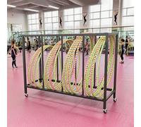 Support Hula Hoop - Chariot mobile pour équipement de fitness pour salle de sport et école, idéal pour les exercices de yoga et le rangement en club