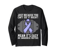 Support IBS Awareness Irritable Bowel Syndrome Warrior Gifts Manche Longue