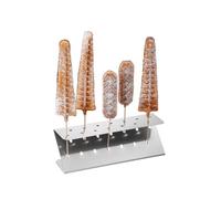 Support inox de présentation 14 gaufres cake-pops barbes à papa