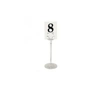 Olympia Support numéro de table P343 – 200 mm inox, pince fer à cheval