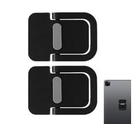 Support invisible pour ordinateur portable - Support rafraîchissant pour ordinateur portable | Construction ABS, dimensions 4,2 x 3,8 cm, couleurs noir argenté, lot de 2, accessoire de bureau portable
