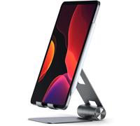 Satechi Support Tablette Pliable en Aluminium R1, Support iPad et iPhone Antidérapant, Design Élégant pour Bureau, Compatibilité Universelle avec Téléphones et Tablette jusqu'à 13 Pouces - Gris
