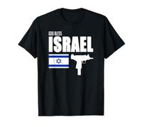Support Israel, Israel Flag, God Bless Israel, Israeli Uzi T-Shirt