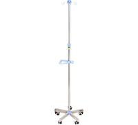 Support IV Poteau IV Support IV Portable Support de Perfusion en Acier Inoxydable avec roulettes et accoudoirs pour Clinique hospitalière en Mouvement Silencieux (Couleur:avec accoudoirs)