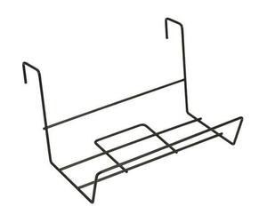 Support jardinière balcon en plastique noir, 41x18 cm