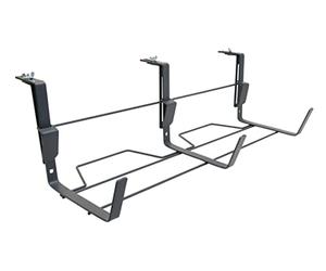 Support jardinière fer plat fixations réglables 60x18 cm - Anthracite - Made in France