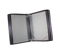 Support Kit Mural Document Métal - Porte-classeur Rabattable, Avec 10 Panneaux Et 20 Pochettes, Classeurs De Bureau (PVC + Métal), Présentoir Mural Pour Affiches, Noir (Color : B)