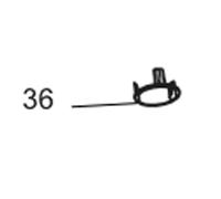 Support lampe (repère 36) - Hotte (AS6020586 DE DIETRICH)