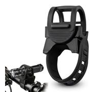 Support lampe torche vélo en silicone noir, rotatif à 360°, sans outil