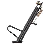 Support latéral Béquille latérale pour Moto Tout-Terrain en Fer, livrée avec Ressort et vis, Longueur Totale 14 à 24 cm, Noire