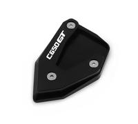 Support Latéral Coussinet Béquille Latérale pour Moto pour BMW C600 Sport C650GT 2012-2023, Extension De 3 Couleurs, Plaque Support(Noir 1)
