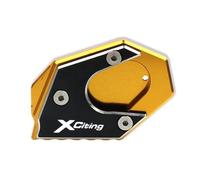 Support Latéral Coussinet Extension De Repose-Pieds pour Béquille Latérale Moto, pour KYMCO Xciting 250 300 350 400 400i 250i 300i 350i(Or1)