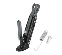 Support Latéral De Béquille De Moto, Ensemble De Supports Réglables, Pied Latéral en Alliage D'aluminium CNC, Ton Argent Noir Support béquille