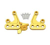 support latéral de Pédales Motocross CNC Foot Pegs Fixing Bracket Rests Pedal Mount Support Bracket Fit For Surron Light Bee X S Fit For Segway X160 X260 repose-pieds pliables(Gold Left Right)