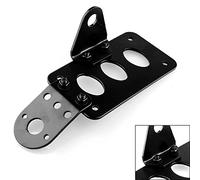 Support Latéral de Plaque D'immatriculation de Feu Stop de Moto, Support Métallique, pour la Plupart des Croiseurs de Vélo de Rue, Support Latéral Noir avec Accessoires de Montage