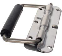 Support latéral de poignée de traction en plastiqu Coffre à outils en acier inoxydable 140 mm x 40 avec poignée annulaire, couleur argentée, 1 pièce(Stainless Steel 1Pcs)