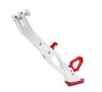 Support latéral en alliage d’aluminium pour moto, cadre de trépied, béquille avec design antidérapant, pieds de stationnement usinés CNC et résistants à la corrosion pour un soutie (Rouge)