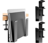 Support latéral réglable pour ordinateur portable-Support vertical en métal pour ordinateur portable-Support mural pour ordinateur portable-Sans perçage-Rangement latéral-Pour
