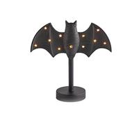 Support LED chauve-souris à piles avec lumière vacillante - Convient pour les petits espaces gothiques - Décoration d'intérieur portable pour Halloween
