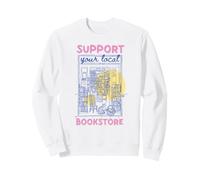 Support Librairie Amoureux Lecture Bibliothèque Chat Roman Art Sweatshirt