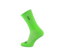 SUPPORT LineS Chaussettes de cyclisme côtelées respirantes et élastiques pour randonnée, marche, escalade, vélo, équitation, cycliste, Vert fluo, 6-7