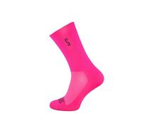 SUPPORT LineS Chaussettes de cyclisme côtelées respirantes et élastiques pour randonnée, marche, escalade, vélo, équitation, cycliste, Rose fluorescent, 6-7
