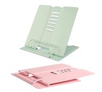 Support Livre Métal, 2 Pièces Support de Lecture Portable Réglable Support Livre en Métal, 6 Angle Réglable Porte Livre de Cuisine Support Livre Lutrin de Lecture pour Lecture Cuisine Bureau