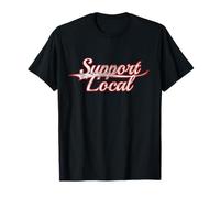 Support Local Small Business Community Love Vintage Varsity T-Shirt