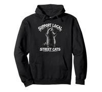 Support Local Street Cats Funny Raton Laveur Vintage Sweat à Capuche