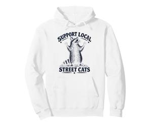 Support Local Street Cats Funny Raton Laveur Vintage Sweat à Capuche