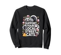 Support Local Street Cats Refuge Protection Des Animaux Amis Sweatshirt