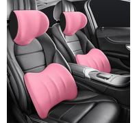 Support Lombaire Appui-TêTe De Voiture pour Seat Alhambra 1996-2010, Sièges Oreiller Cervical Et Soutien Protéger Cou Respirant Confort Accessoires,D/Pink