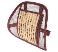 Support Lombaire Voiture Perles de Bois, Dossier Respirant | Grille à Perles, Coton et Maille Aérée, pour Usage Quotidien ou Conduite Extérieure, Chaise et Siège