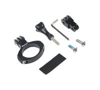 Support Lumière Arrière Vélo Aluminium 28-32mm | Alliage aluminium 6061, pour poids plume 27g, finition noire mate, pour robuste et durable(C kit)