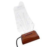 Support lumineux pour médiators de guitare électrique en acrylique avec base pour rangement et présentation des médiators