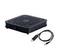 Support Mac mini, design mini ventilateur de refroidissement, châssis de modification du vent super puissant, équipé d'un ventilateur silencieux de 14 cm pour dissipateur de chaleur, et alimentation