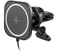 LogiLink PA0329 Support magnétique pour Smartphone de Voiture avec Chargement sans Fil à Haute Vitesse avec Protection Contre Les surtensions