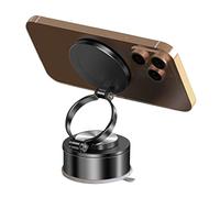 Support magnétique de téléphone avec ventouse | Support magnétique pour téléphone sous vide | Support pliable rotatif pour voiture, accessoire de voiture compatible avec la plupart des