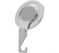 Support magnétique de téléphone multifonction en alliage d'aluminium avec crochet rotatif à 360° pour iPhone et appareils Android (argent)
