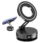 Support magnétique de téléphone pour voiture - Aimant rotatif à vide - Montage téléphonique - Tableau de bord réglable - Support de téléphone portable - Support pour smartphone - Support d'angle pour