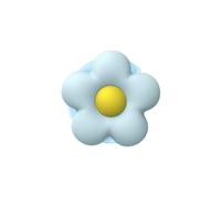 Support magnétique en forme de fleur en silicone 3D, bleu layette | Fleur rotative à 360°, compatible MagSafe, support réglable sur 3 positions, support magnétique amovible