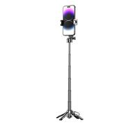Support magnétique pliable multifonction pour téléphone, perche à selfie, trépied rotatif style reflex numérique avec télécommande portable