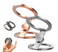 Support magnétique Pliable pour téléphone avec Anneau, Support magnétique pivotant à 360° et « Fidget Spinner », Mains Libres à Double Anneau pour Bureau (2Mix*2)