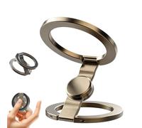 Support magnétique Pliable pour téléphone avec Anneau, Support magnétique pivotant à 360° et « Fidget Spinner », Mains Libres à Double Anneau pour Bureau (Gray)