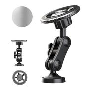 Support magnétique Portable pour téléphone - Rotation à 360° - Fixation sur Objets métalliques - Ventouse Industrielle - en d'aluminium - pour Salle de Sport, Cuisine, entraînement