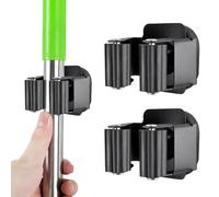 Support magnétique pour balai et serpillière, support mural pour balai, support pour outils de jardinage pour le garage, l'atelier, la cuisine, la buanderie, 2 pièces